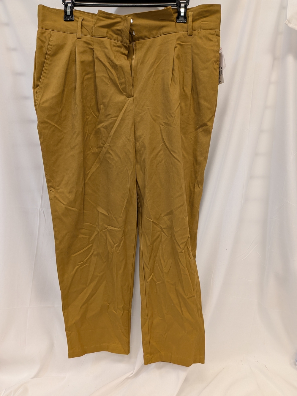 High-Rise Tailored Trousers in Mustard